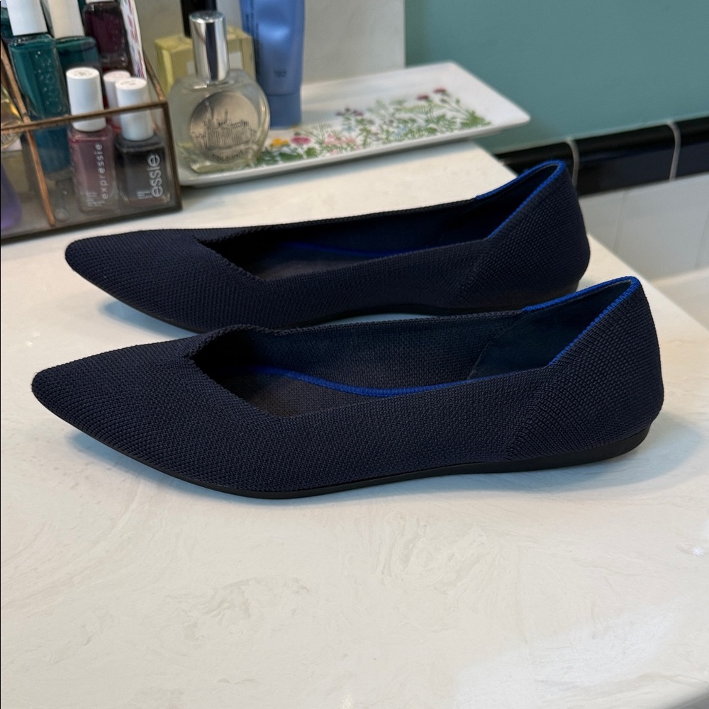 Rothy's Navy Pointed Flats - Picture 4 of 8